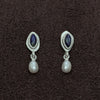 OLIO E ACETO Sterling Silver Lapis Lazuli/Red Snakeskin Jade Pearl Pendant Earrings OLIO-OA13E05-YZZ Blue